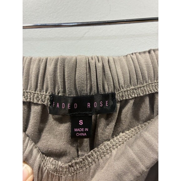 Faded Rose Joggers Women’s Small Taupe Soft Stretch Pants Lounge Casual Comfy - Picture 2 of 5